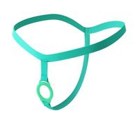 Aiihoo Herren Slip Offener Schritt String Tanga Mini Unterhose Höschen mit O-Ring Unterwäsche Nachtwäsche Elastisch Grün M