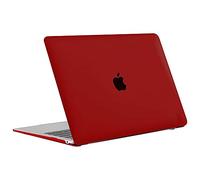 aiino Glossy - Schutzhülle für MacBook Air 13 Zoll Retina (2018-2019), ultraschlanke und strapazierfähige Hülle, Kunststoff-Hartschalengehäuse mit Bildschirmschutz und Tastaturabdeckung - Rot