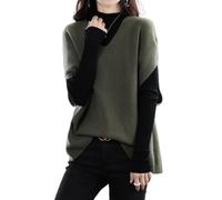 Ailaile Damen Pullover Weste 100% Merinowolle Leicht Ärmellos Pullover V-Ausschnitt Strick Basic Weste Kurze Oberteile, Matcha-Grün, Mittel
