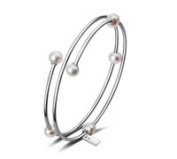 Ailoria MIDORI Armreif Silber/weiße Perle onesize Damen
