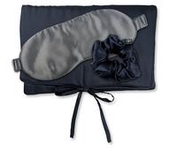 Ailoria TRAVEL SET BEAUTY M Tasche, Schlafmaske & Scrunchie aus Seide schwarz Damen
