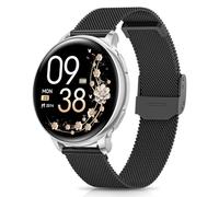 AIMIUVEI Smartwatch Damen, 1.27" HD Fitnessuhr mit Telefonfunktion, Menstruationszyklus, 120+ Sportmodi, 24H Pulsuhr, 24H SpO2, Schlafmonitor, Kalorien, Fitness Tracker IP68 iOS Android Schwarz Silber