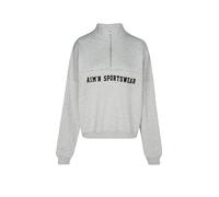 AIM'N Damen Sweater Varsity mit Zip grau | XS