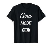 Aina-Modus: EIN Name Preisgünstiges Grafik-T-Shirt, Herren, Schwarz, L