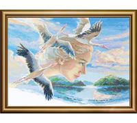 Aine Kreuzstich Stickpackung Mutter Natur. Himmel, nach Olga Novitskaya Gemälde, Zählmuster