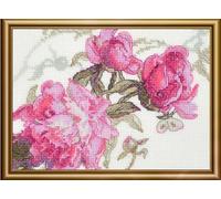 Aine Kreuzstich Stickpackung Pfingstrosen. Flüstern, Zählmuster