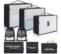 AiQInu 8 Teilige Koffer Organizer Set, Packwürfel Set Reise, Packtaschen für Koffer, Reise Organizer Set