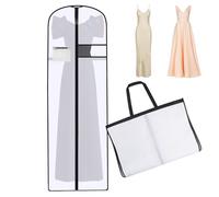 AiQInu Kleidersack Lang 180 cm, Faltbar Kleidersäcke Anzug, Kleidersack Brautkleid, Kleiderhülle mit Reißverschluss für Brautkleider Abendkleider Lange Mäntel
