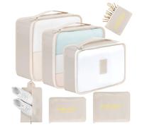 AiQInu Koffer Organizer Set, 7 Teilige Packing Cubes Packwürfel für Urlaub und Reisen, Reiseorganizer Kleidertaschen Schuhbeutel Packtaschen für Koffer