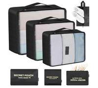 AiQInu Koffer Organizer Set, 7 Teilige Packing Cubes Packwürfel für Urlaub und Reisen, Reiseorganizer Kleidertaschen Schuhbeutel Packtaschen für Koffer