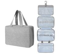 AiQInu Kulturbeutel zum Aufhängen, Kulturtasche Unisex Faltbare Waschtasche Kosmetiktasche Reisezubehör mit Haken für Damen und Herren