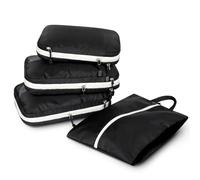 AiQInu Packing Cubes Compression, 4 Stück Packtaschen Kompression Koffer Organizer Set mit Wäschebeutel und Schuhbeutel Ultraleicht, Erweiterbar, Reisepack Organizer für Handgepäck