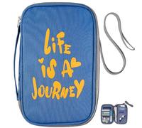 AiQInu Reisepass Organizer, Reisepass Tasche mit RFID-Blocker,Reisedokumententasche Familie für Kreditkarten Ausweis und Reisedokumente,Reiseunterlagen Organizer Schutzhülle für Damen/Herren