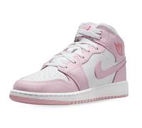 Air Jordan 1 Mid Big Kids' Shoes (DQ8423-608, Pink Foam/Fire Red/White), Pink Foam/Fire Red/White, 7 Big Kid