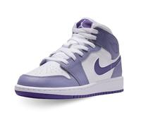 Air Jordan 1 Mid Big Kids' Shoes (Dusty Amethyst/White/Court Purple), Dusty Amethyst/White/Court Purple, 6.5 Big Kid