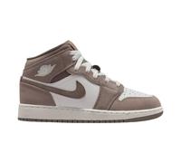 Air Jordan 1 Mid Grade School Lifestyle Schuhe (Enigma Stone/Olive Grey/Summit White), Enigma Stone/Olive Grey/Summit White, 6 Big Kid