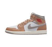AIR JORDAN 1 Mid "Hemp/Fire Red-White-College-Grey"