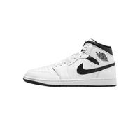 Air Jordan 1 Mid Herren Schuhe (DQ8426-132, White/White/Black/Black), Weiß/Weiß/Schwarz/Schwarz, 49.5 EU