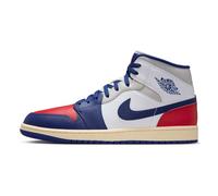 Air Jordan 1 Mid Herrenschuhe (White/University Red/Neutral Grey/Deep Royal Blue), Weiß/tiefes Königsblau, 13