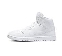 Air Jordan 1 Mid Triple White Patent Swoosh 42 EU
