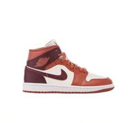 Air Jordan 1 Mid Unisex Casual Shoes Dusty Peach / Night Maroon / Sail / White BQ6472-200