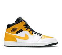 HIGH NIKE AIR JORDAN 1 MID 554724 170. HERREN SNEAKERS, FARBE WEISS GELB SCHWARZ