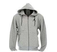 Air Jordan Herren Jumpman Kapuzenpullover mit Reißverschluss Performance Hoodie Kapuze Langarm Carbon Heather/Carbon Heather/Black L, schwarz / weiß, L