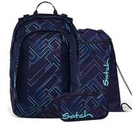 satch Air Set aus air + Sportbeutel + Schlamperbox Purple Laser