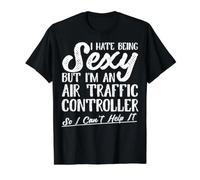 Air Traffic Controller Bekleidung - Lustiges Controller-Design Preisgünstiges Grafik-T-Shirt, Herren, Schwarz, L