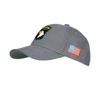 Airborne 101st Baseball Cap Grau Verstellbare Schrimmütze Military Tactical Cap für Herren & Damen, Outdoor & Freizeit