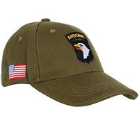 Airborne 101st Baseball Cap Oliv Verstellbare Schrimmütze Military Tactical Cap für Herren & Damen, Outdoor & Freizeit