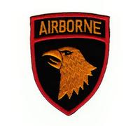 AIRBORNE Adler Army Abzeichen Aufnäher zum aufbügeln oder aufnähen Bügelbild Aufbügler für Kleidung gestickter Bügelpatch Applikation Patch Größe 6,5 x 8,5 cm
