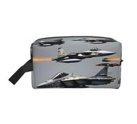 Aircraft Fighter Jets Reise-Kulturbeutel, geräumige Kapazität, Kosmetiktasche für Damen, Kulturbeutel für Herren, weiß, Einheitsgröße