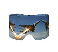 Aircraft Fighter Jets Schlafmaske für Männer und Frauen, weiche Augenabdeckung, schalldichtes Schlaf-Ohrenschützer-Stirnband für Reisen, Nickerchen