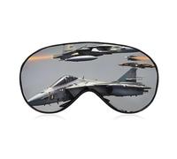 Aircraft Fighter Jets Schlafmaske mit verstellbarem Riemen, bequeme und weiche Augenmaske zum Schlafen, Lichtblockierung, leichte und atmungsaktive Augenabdeckung für Männer und Frauen