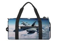 Aircraft Fighter Jets Sporttasche für Herren und Damen, große Wochenendtasche, Handgepäcktasche mit Schuhfach für Workout, Stil, Einheitsgröße, Stil:, Einheitsgröße