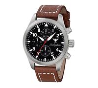 Airleader Steel Chronograph KHS.AIRSC.LB5 Edelstahl, Büffel-Lederband braun, KHS Tactical Watch, Einsatzuhr, Fliegeruhr