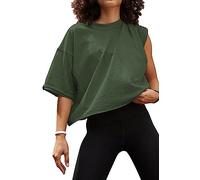 AirMood Oversize Workout Crop T-Shirt Tops Oversized Casual, grün, M