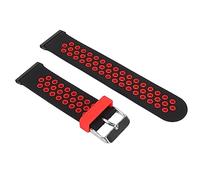 Airshi Ersatz-Uhrenarmband, Schönes Ersatz-Uhrenarmband, Verstellbare Größe, 24 Mm Weiches Silikon-Edelstahlband für Perfekte Passform. (Schwarz Rot)