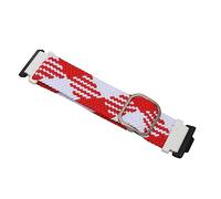 Airshi Geflochtenes Uhrenarmband, Elastisches, Atmungsaktives, Geflochtenes Uhrenarmband aus Nylon für Übungen (rot-Weiss)