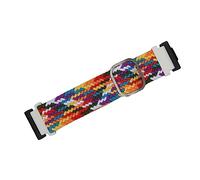 Airshi Geflochtenes Uhrenarmband, Elastisches, Atmungsaktives, Geflochtenes Uhrenarmband aus Nylon für Übungen (Regenbogen)