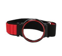 Airshi Gewebtes Uhrenarmband, Stretch-Uhrenarmband, Stoßstangengehäuse, G-Haken, Modisch, Atmungsaktiv, für Partys Zum Laufen (Schwarz-rotes und schwarz-rotes Gehäuse)