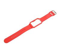 Airshi Uhrenarmband, 20 Mm, Wasserdichtes, Atmungsaktives, Weiches Silikon-Uhrenarmband mit Hülle für Free (Rot mit rotem Gehäuse)
