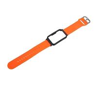 Airshi Uhrenarmband, 20 Mm, Wasserdichtes, Atmungsaktives, Weiches Silikon-Uhrenarmband mit Hülle für Free (Orange + Schwarze Schale)