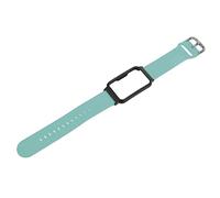 Airshi Uhrenarmband, 20 Mm, Wasserdichtes, Atmungsaktives, Weiches Silikon-Uhrenarmband mit Hülle für Free (Hellblau + Schwarze Schale)