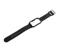 Airshi Uhrenarmband, 20 Mm, Wasserdichtes, Atmungsaktives, Weiches Silikon-Uhrenarmband mit Hülle für Free (Schwarz mit schwarzem Gehäuse)