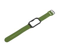 Airshi Uhrenarmband, 20 Mm, Wasserdichtes, Atmungsaktives, Weiches Silikon-Uhrenarmband mit Hülle für Free (OD Grün mit schwarzem Gehäuse)