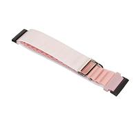 Airshi Weiches Gewebtes Uhrenarmband, Verstellbar, Elegant, Stilvoll, Atmungsaktiv, Ersatz-Stretch-Nylon-Uhrenarmband für Männer und Frauen Zum Wandern (Weiß und Rosa)