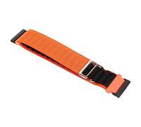 Airshi Weiches Gewebtes Uhrenarmband, Verstellbar, Elegant, Stilvoll, Atmungsaktiv, Ersatz-Stretch-Nylon-Uhrenarmband für Männer und Frauen Zum Wandern (Orange und Schwarz)