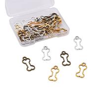 Airssory 30 Stück Knochen Anhänger Legierung Anhänger mit offener Rückseite DIY DIY Epoxidharz UV Schmuck Deko Schmuck - 25 x 11 mm